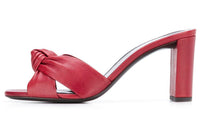 SAINT LAURENT Bianca Slip Resistant Slide Slippers Women's Red