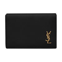 SAINT LAURENT Monogram Calfskin Coin Purse Women's Black