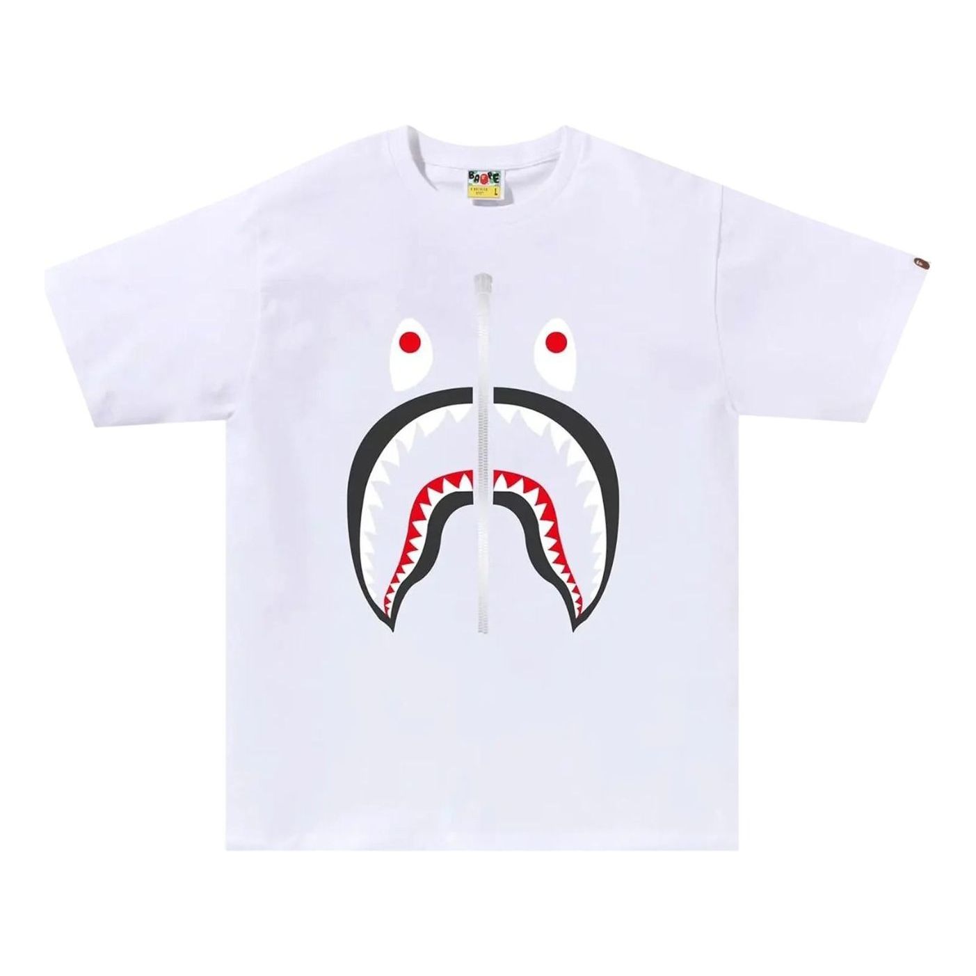 A Bathing Ape Shark T-Shirt 'White' 1J80-110-004-WHT
