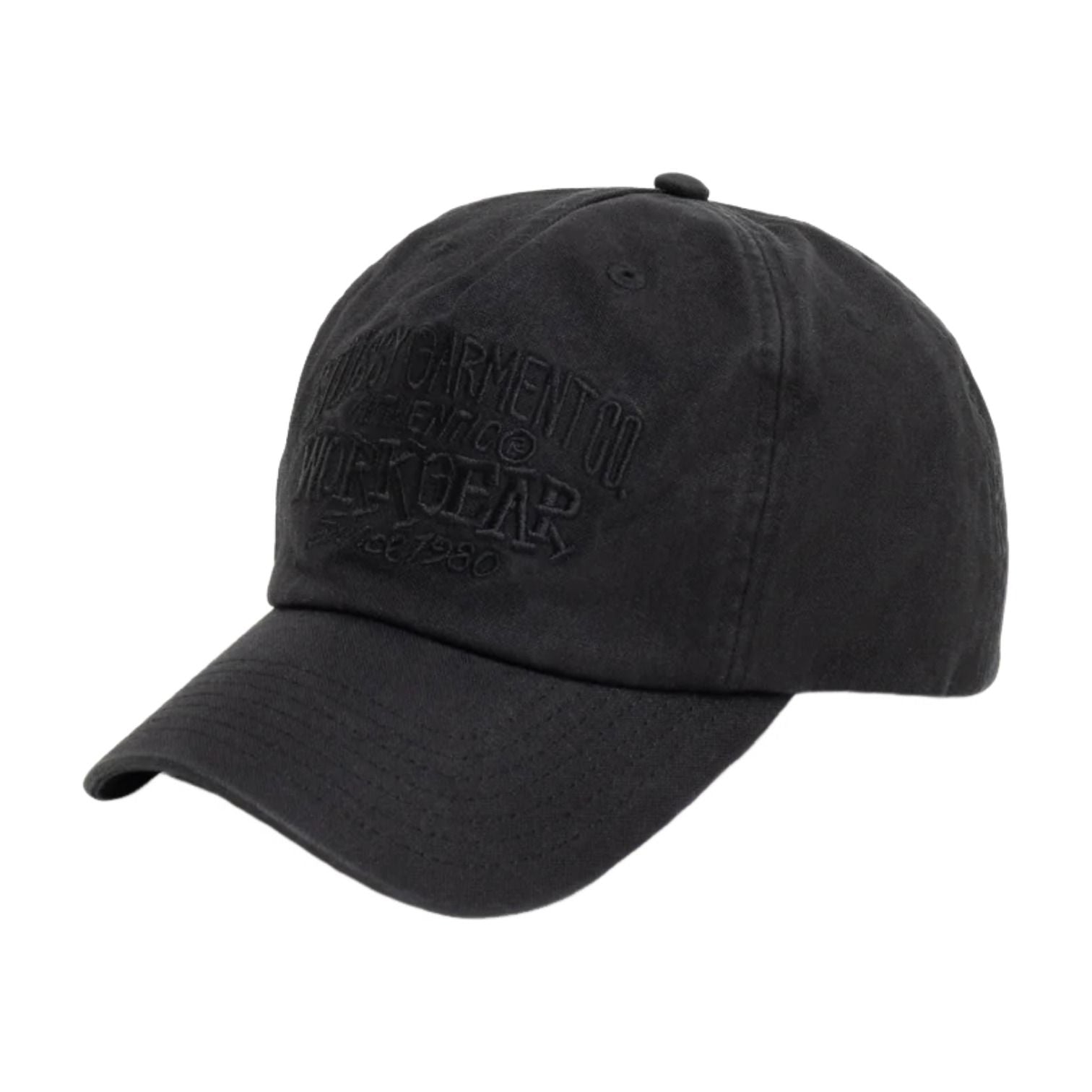 Stussy Mid-Depth Workgear Waxed Snapback Cap 'Black' 1311206-BLAC