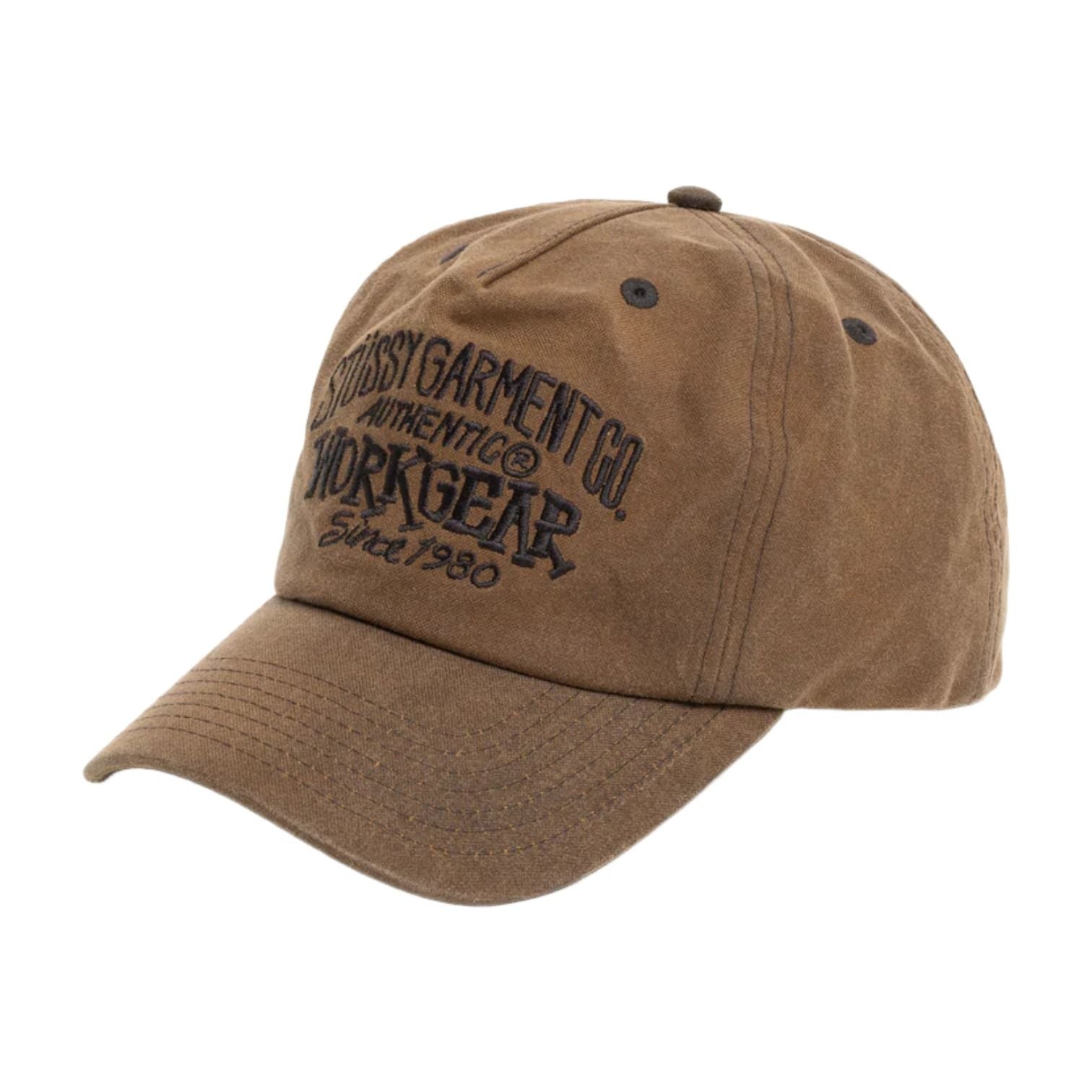Stussy Mid-Depth Workgear Waxed Snapback Cap 'Brown' 1311206-BROW