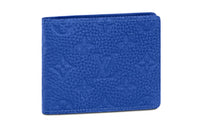 LOUIS VUITTON Cow Leather Wallets Unisex Blue