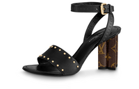 LOUIS VUITTON Silhouette Strap Sandals Women's Black