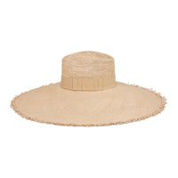 CELINE Wide brimmed Triomphe Hat In Straw