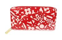 LOUIS VUITTON Zippy Leather Wallet Women's Red