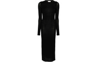 SAINT LAURENT Long-Sleeved Dresses Women's Black