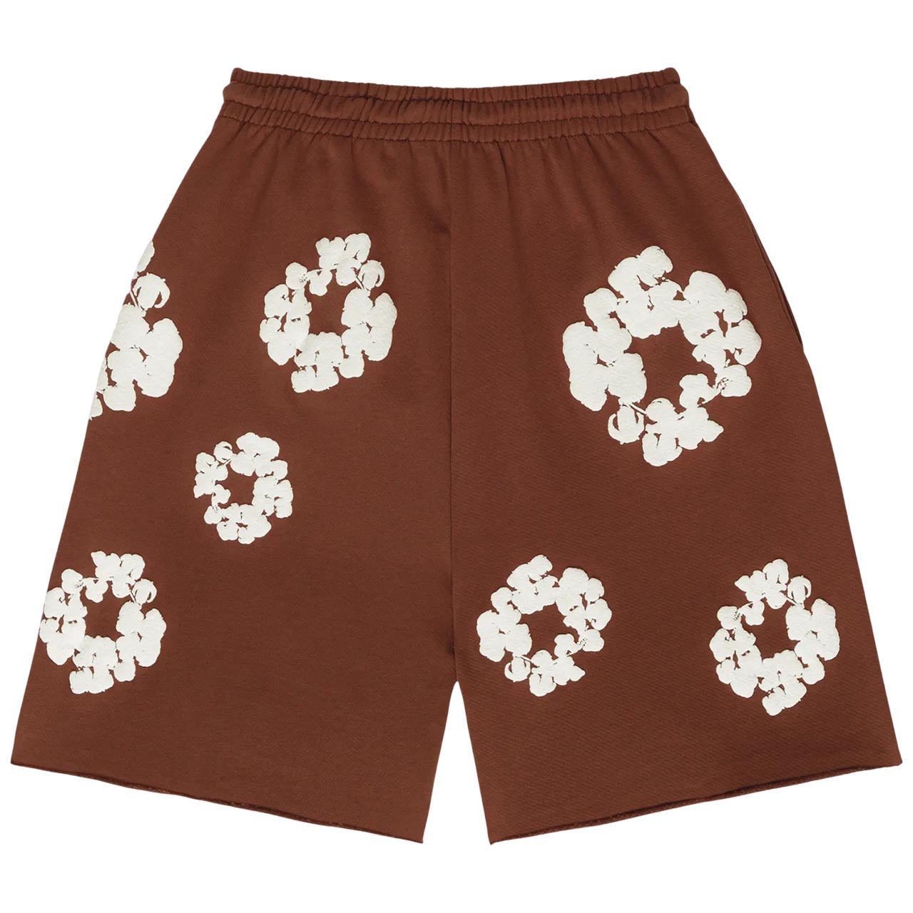 Denim Tears Cotton Wreath Logo Shorts 'Brown White' 402-905-30