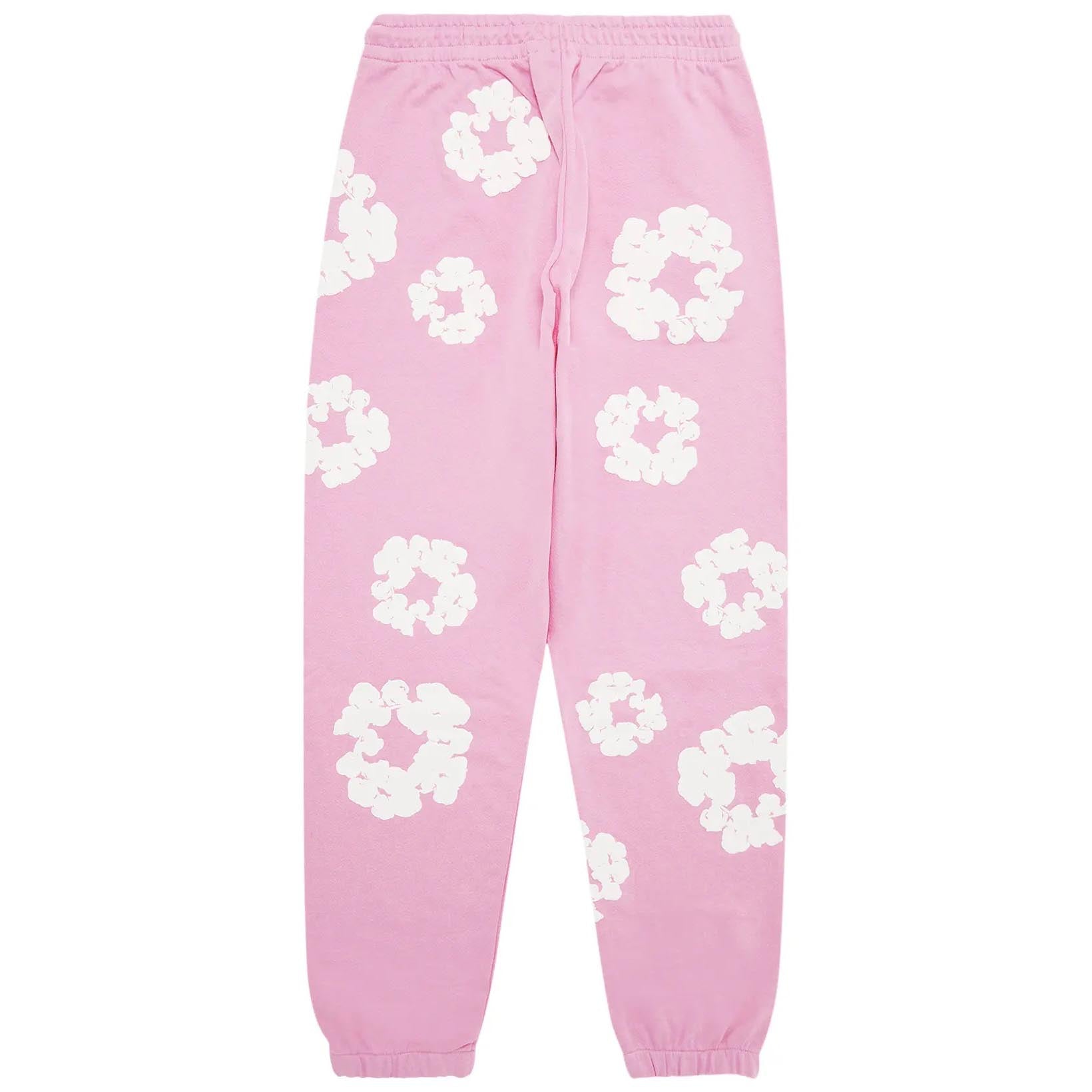 Denim Tears Cotton Wreath Logo Sweatpants 'Pink White' 401-100-30
