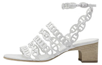 HERMES Enchainee Strap Sandals Women's White