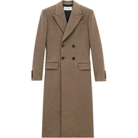 SAINT LAURENT Double-Breasted Long Coat