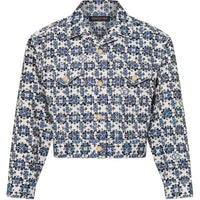 LOUIS VUITTON Monogram Flower Mosaic Denim Jacket