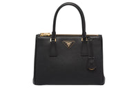 PRADA Leather Handbag Medium Size Women's Black