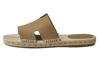 HERMES Antigua Odor-Resistant Slide Slippers Men's Light Brown