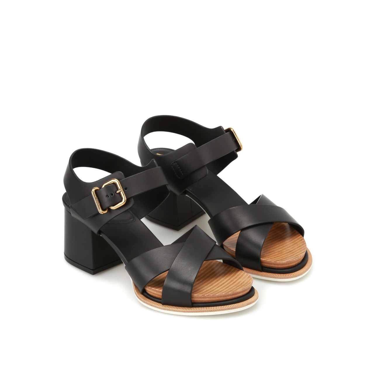 Tod's Smooth Leather Heeled Sandals