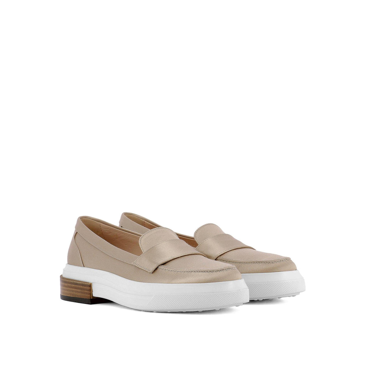Tod's Round-Toe Satin Loafers