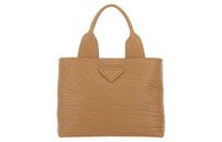 PRADA Calfskin Tote Bag Shopping Bag Handbag Regular Women's Camel