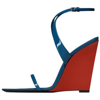 SAINT LAURENT Salomé Strap Sandals 11cm Women's Blue