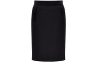 SAINT LAURENT Zip Detailed High Waist Skirt