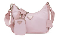 PRADA Re-Edition Nylon Fabric Shoulder Bag Crossbody Bag Regular Women's Snowflake Gypsum Pink
