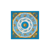 HERMES Silk Scarves Women's Blue
