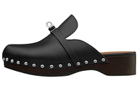 HERMES Carlotta Closed Toe Slippers Casual Shoes Women's Black