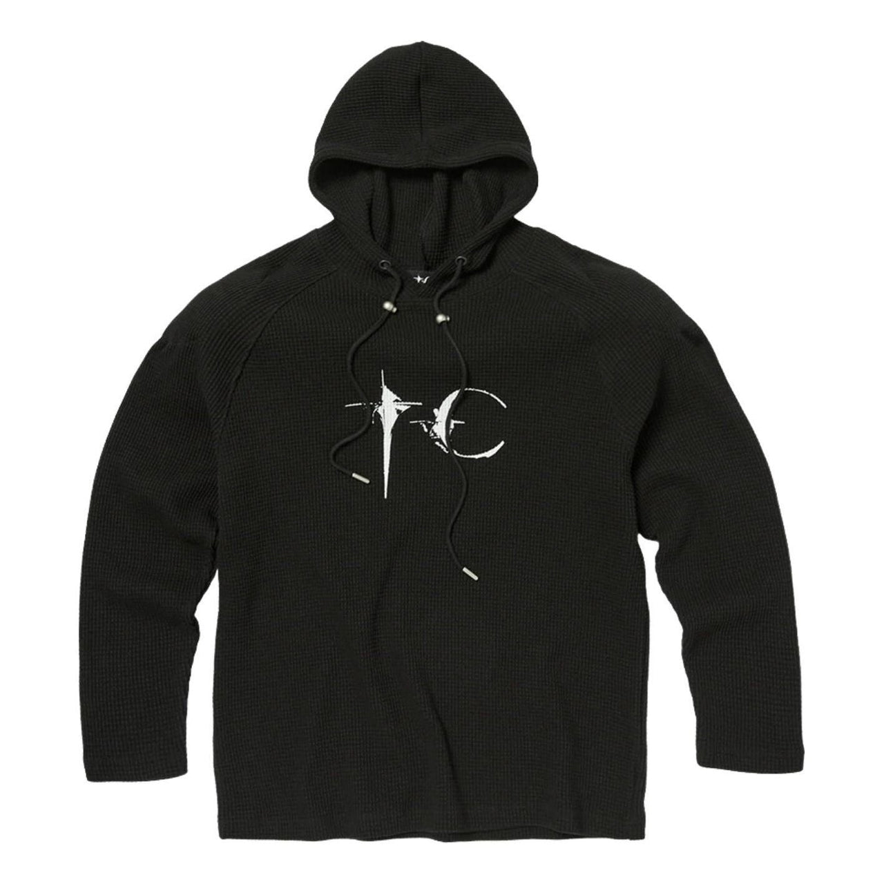 Thug Club Bulk Shoulder Waffle Hoodie 'Black' TC26TS0902