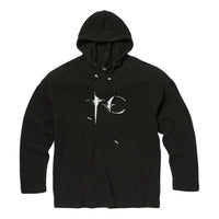 Thug Club Bulk Shoulder Waffle Hoodie 'Black' TC26TS0902