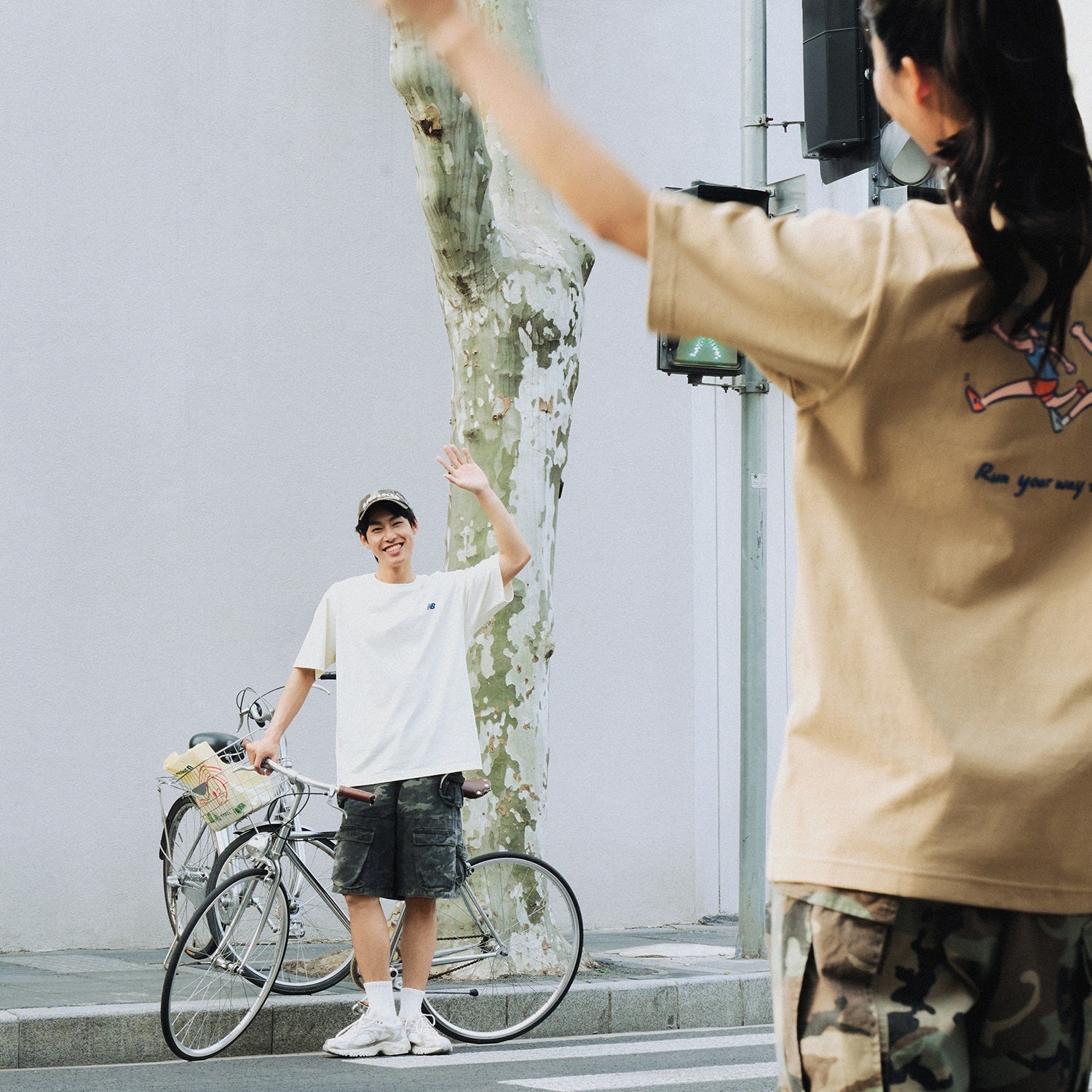 New Balance Running Duo Graphic T-Shirt Asia Sizing 'Ivory' NEE26121-IV