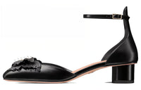 DIOR Chunky Heel High Heels 3.5cm Women's Black