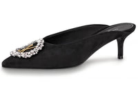 LOUIS VUITTON Madeleine Wrap-toe Slippers Women's Black