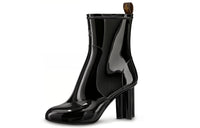 LOUIS VUITTON Silhouette Ankle Boots Women's Black