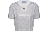 PRADA Rhinestone embellished Jersey T shirt