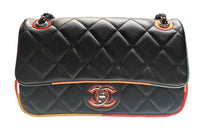 CHANEL Lambskin Shoulder Bag Crossbody Bag Women's Black