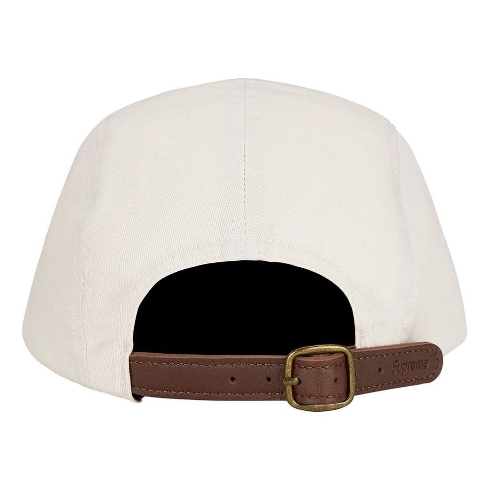 Supreme Washed Chino Twill Camp Cap 'White Red' SUP-SS22-047