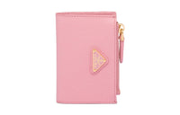 PRADA Ripple Leather Wallet Women's Petal Pink