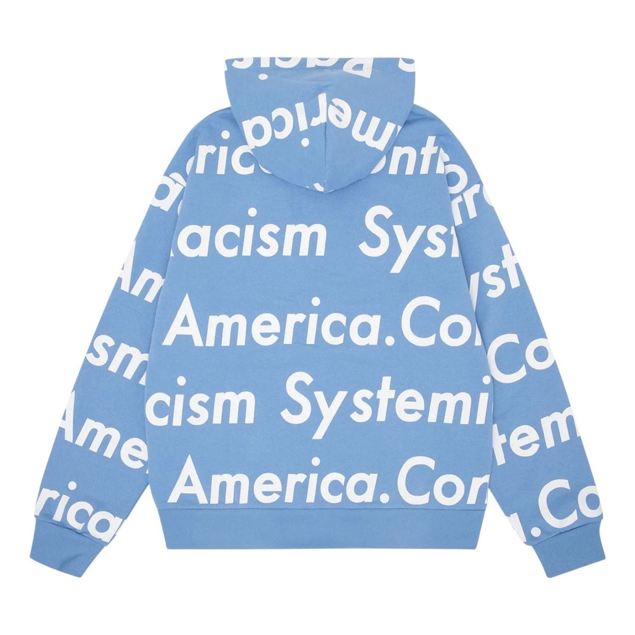 Denim Tears x Arthur Jafa Systemic Racism Controls America Zip Up Hoodie 'Dusty Blue' 014-008-123-DUST