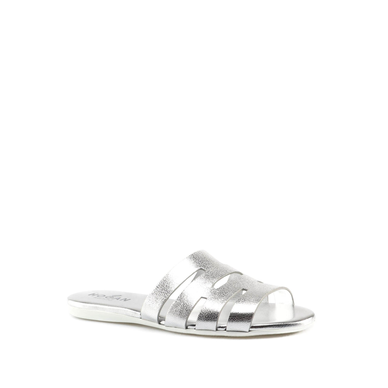 Hogan Flat Metallic Sandals