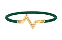 LOUIS VUITTON 18K Gold Polyamide Bangle Unisex Green