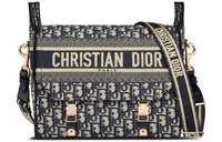 DIOR DiorCamp Fabric Messenger Bag Box Bag Handbag Crossbody Bag Shoulder Bag Women's Blue