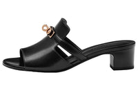 HERMES Candy Stylish Sandals Women's Black