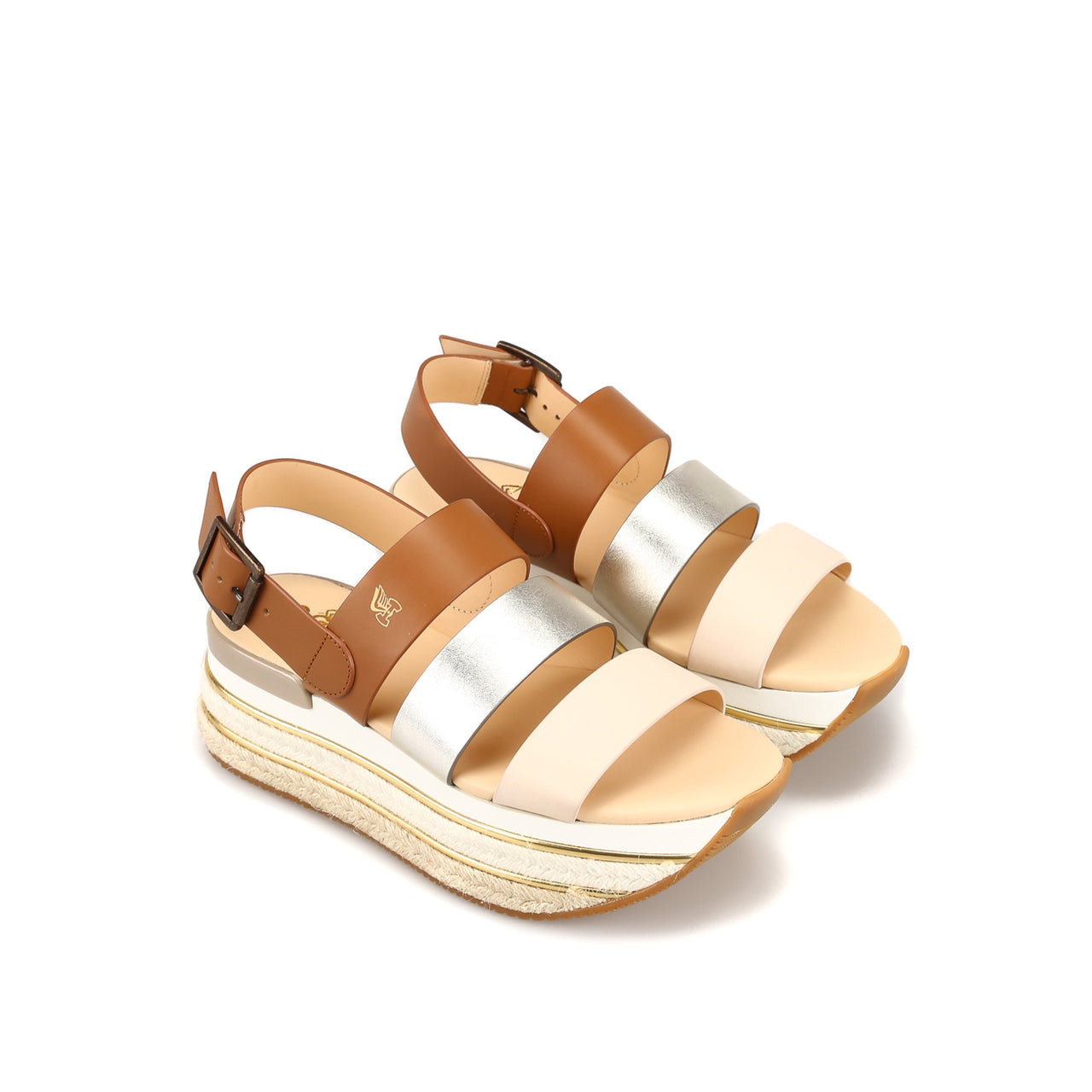 Hogan Panelled Platform Sandals