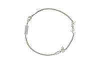 SAINT LAURENT Cassandre Charm Logo Plaque Bracelet