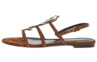 SAINT LAURENT CASSANDRA Strap Sandals Women's Brown
