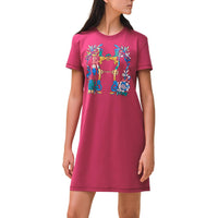 HERMES SS24 Short-Sleeved Dresses Women's Mulan Red