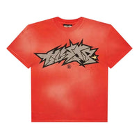 Hellstar Crack Print T-Shirt 'Red' 9357-100000103CPTS-RED