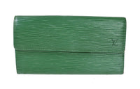 LOUIS VUITTON Epi Leather Wallet Medium Size Unisex Green
