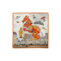 HERMES Mulberry Silk Silk Scarves Women's Multicolor