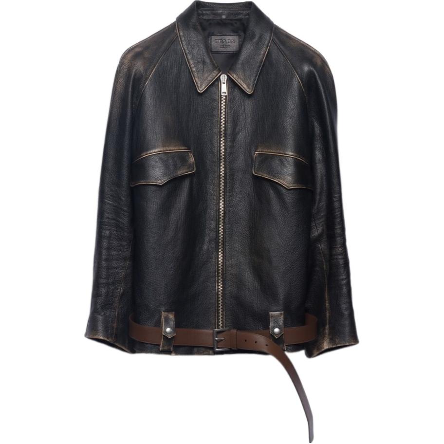 PRADA Zipped Belted Jacket