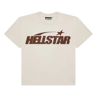 Hellstar Classic T-Shirt Gel Print 'White Brown' HSCC01TEE001-GEL-WHBR