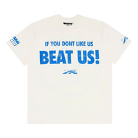 Hellstar Beat Us! T-Shirt 'White Blue' HS01TEE08-WHIT